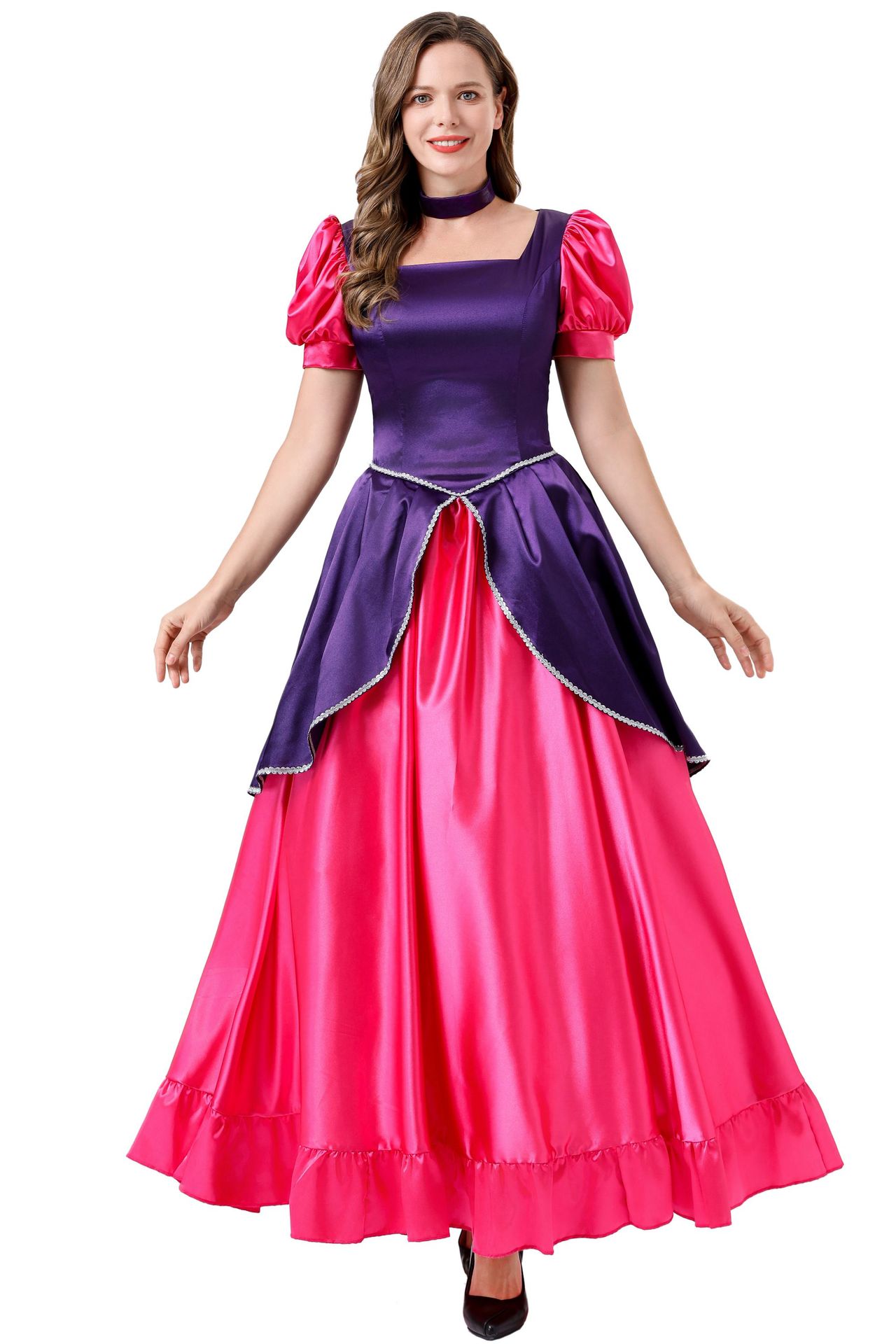 Adult Evil Sister Cosplay Costume Vintage Court Dress For Halloween
